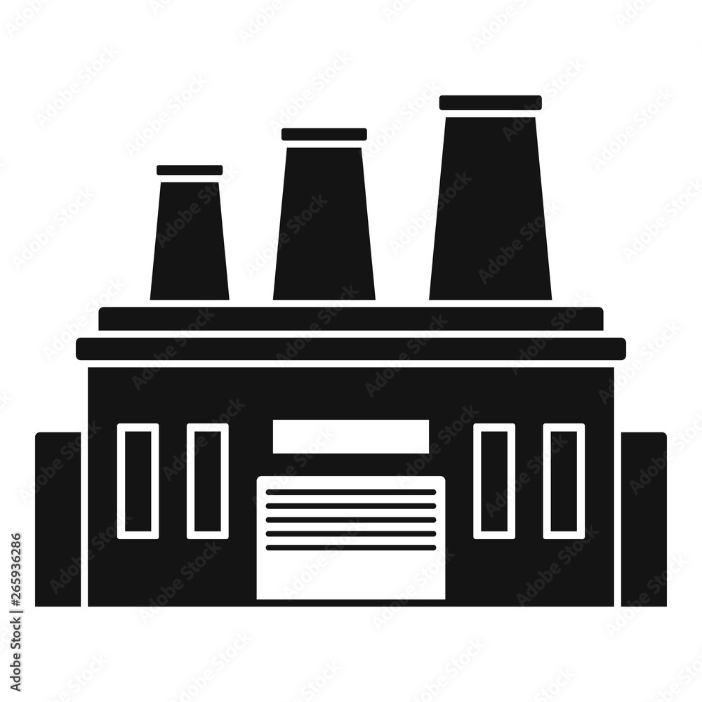 Poster petrol factory icon. simple illustration of petrol factory vector icon for web design isolated on wh