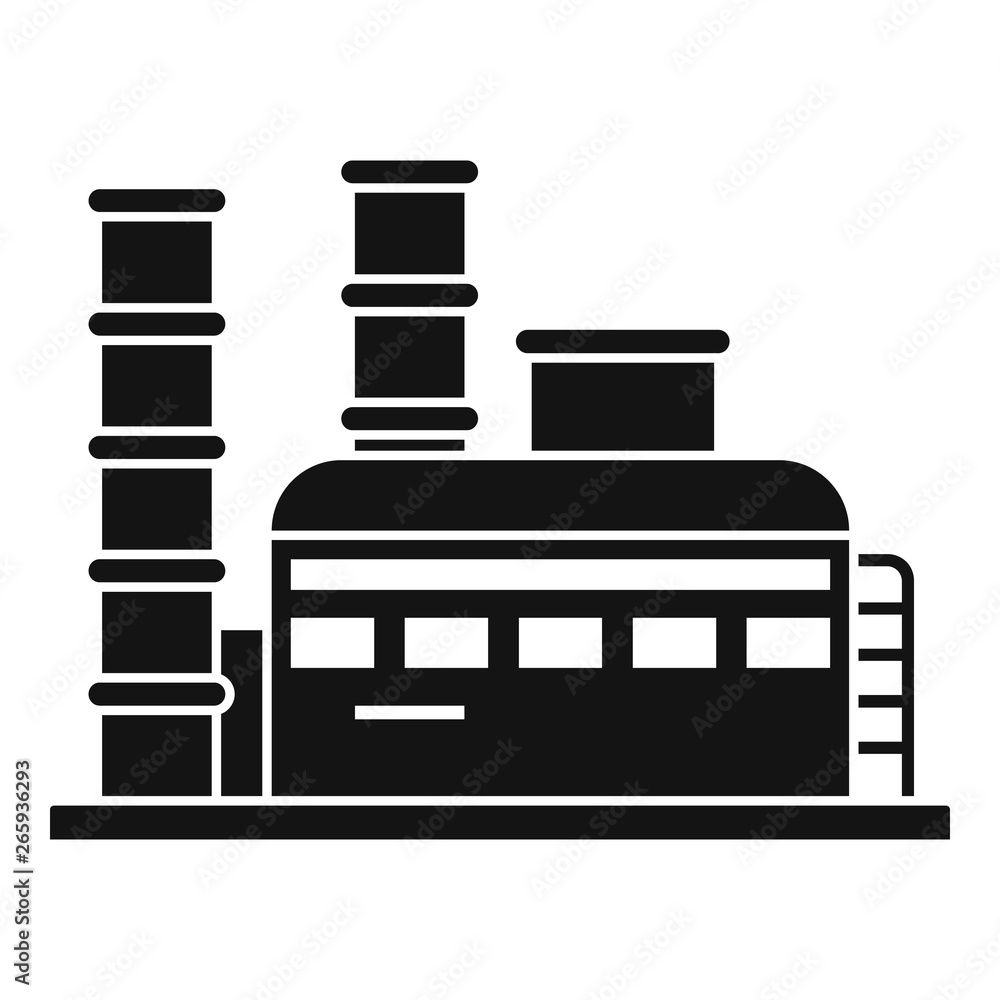 Poster petroleum factory icon. simple illustration of petroleum factory vector icon for web design isolated