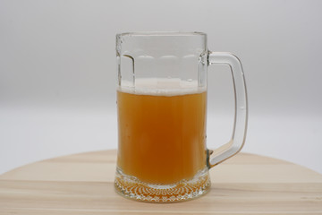 beer glass on the table