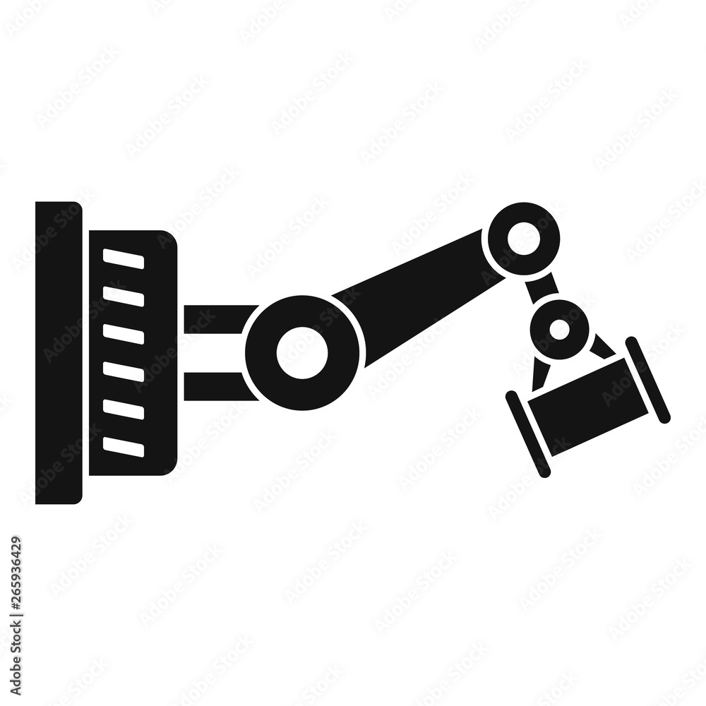 Poster car factory robot part icon. simple illustration of car factory robot part vector icon for web desig