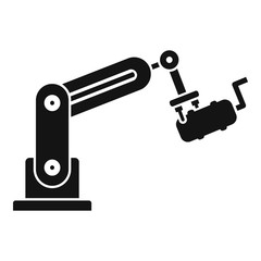 Robot exhaust car factory icon. Simple illustration of robot exhaust car factory vector icon for web design isolated on white background