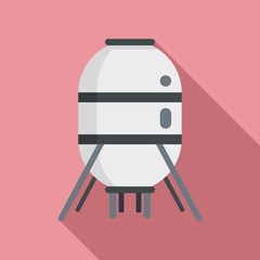 Space capsule icon. Flat illustration of space capsule vector icon for web design