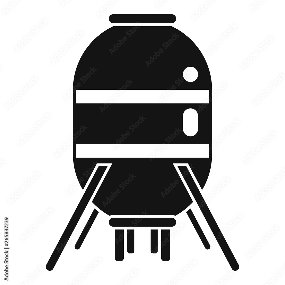 Poster space capsule icon. simple illustration of space capsule vector icon for web design isolated on whit