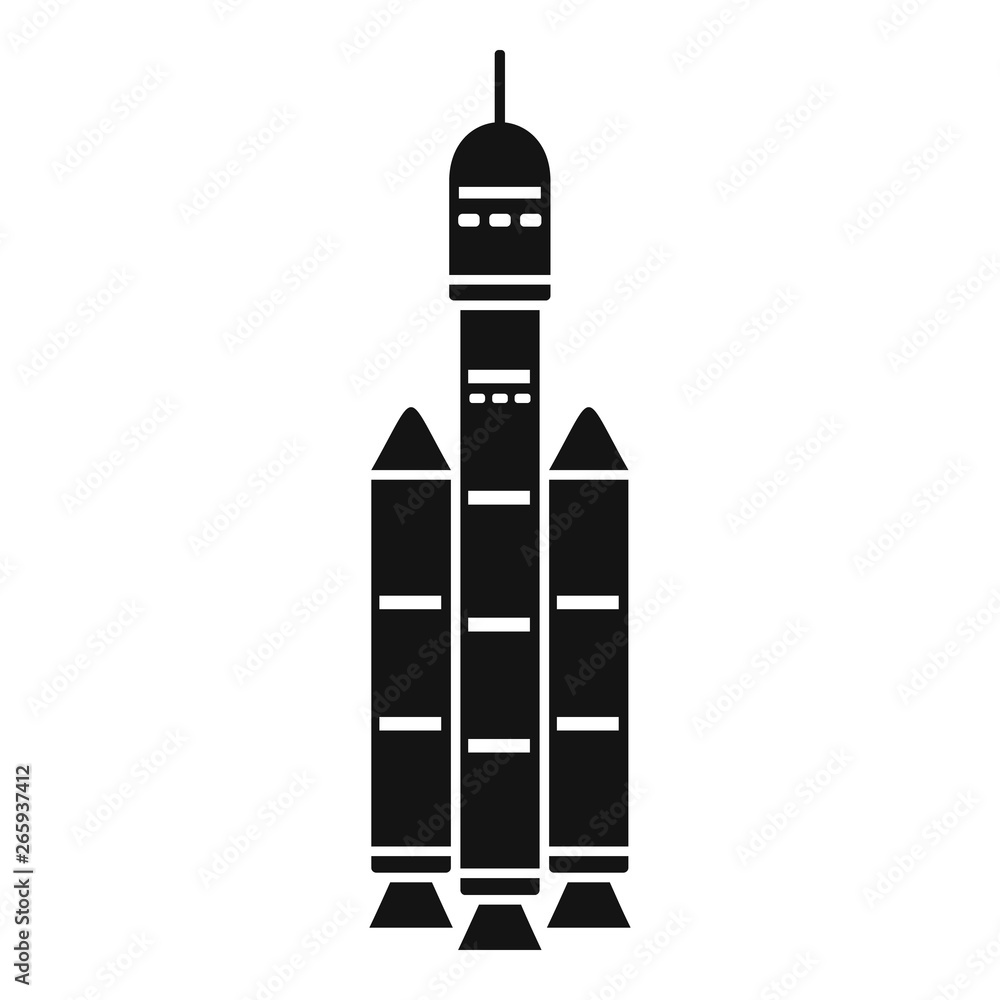 Poster spaceship icon. simple illustration of spaceship vector icon for web design isolated on white backgr