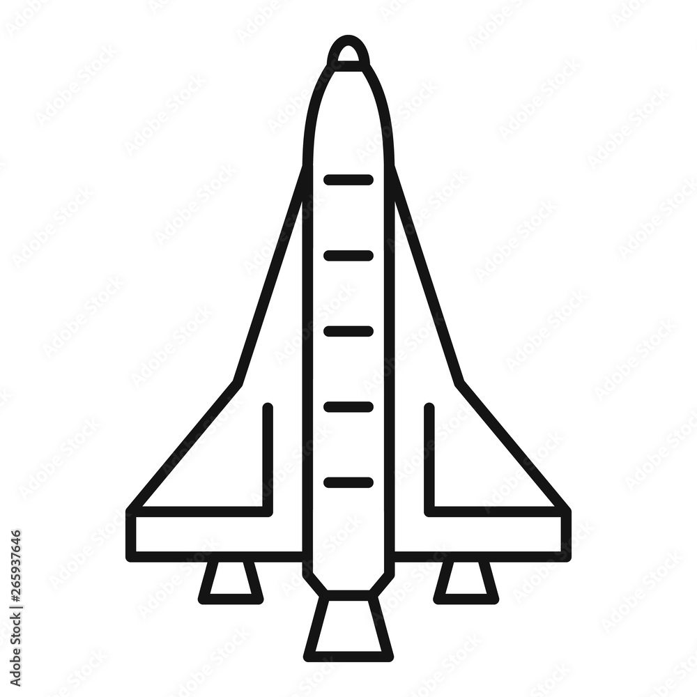 Poster american spaceship icon. outline american spaceship vector icon for web design isolated on white bac