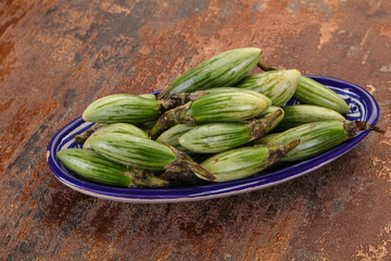 Green asian eggplant