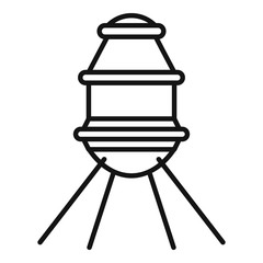 Small space capsule icon. Outline small space capsule vector icon for web design isolated on white background