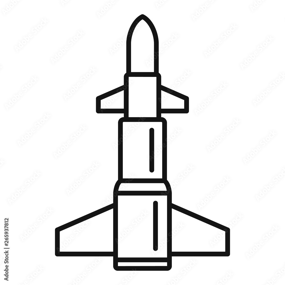 Poster intercontinental rocket icon. outline intercontinental rocket vector icon for web design isolated on