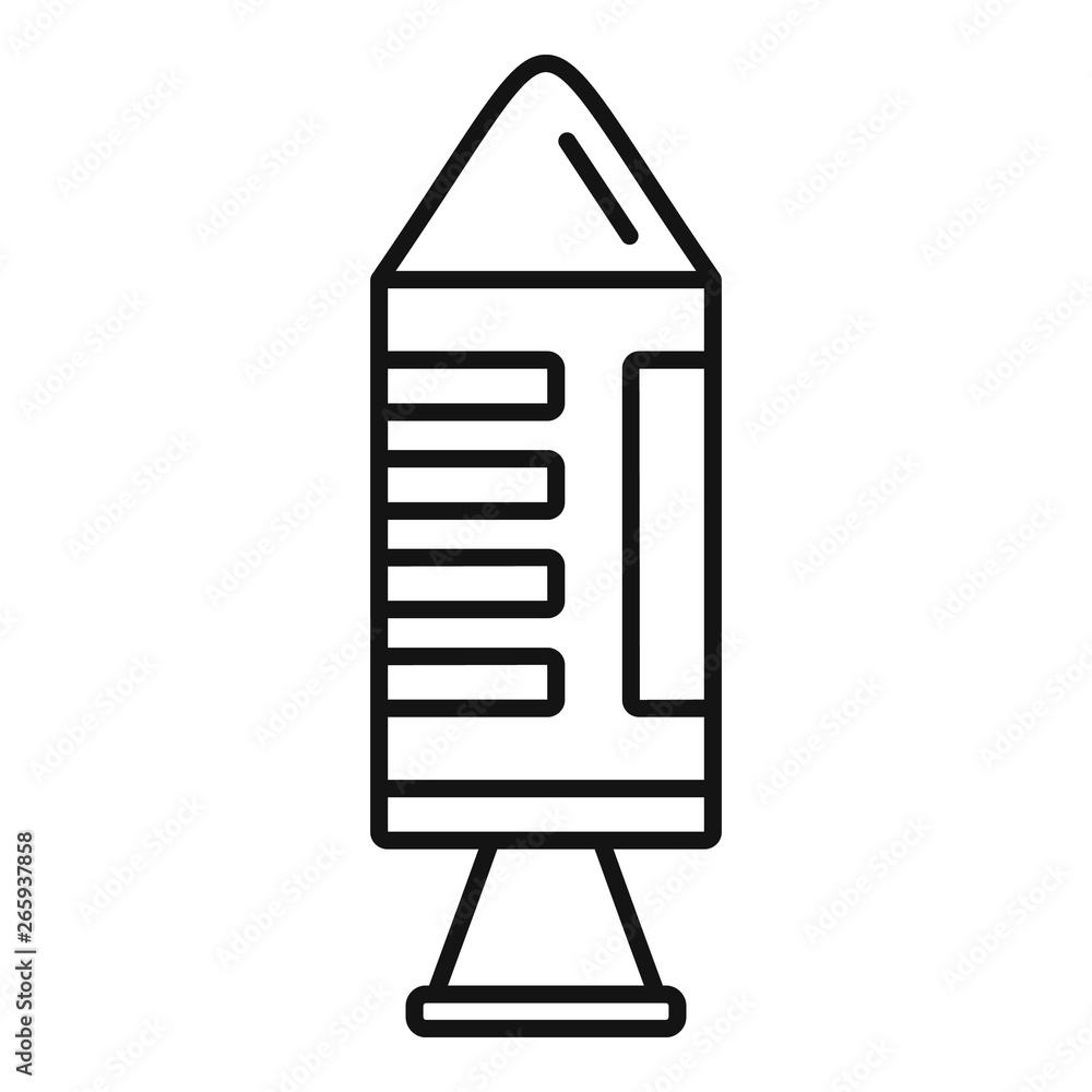 Poster spaceship icon. outline spaceship vector icon for web design isolated on white background
