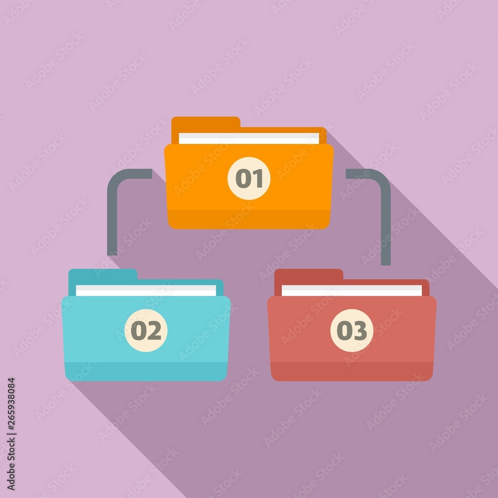 Poster file folder scheme icon. flat illustration of file folder scheme vector icon for web design