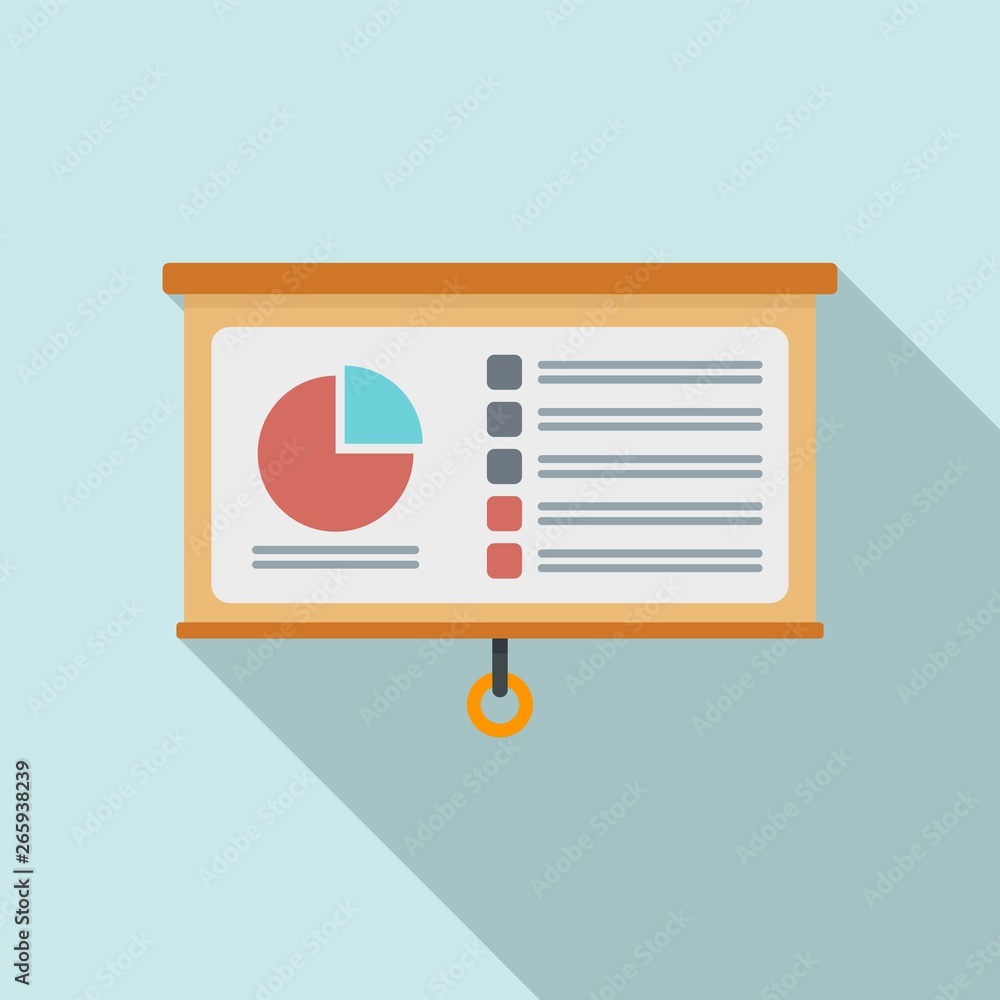 Aufkleber management graph pie icon. flat illustration of management graph pie vector icon for web design