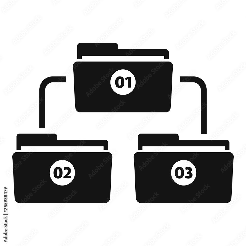 Poster file folder scheme icon. simple illustration of file folder scheme vector icon for web design isolat