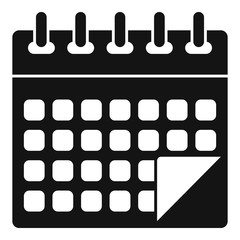 Management calendar icon. Simple illustration of management calendar vector icon for web design isolated on white background