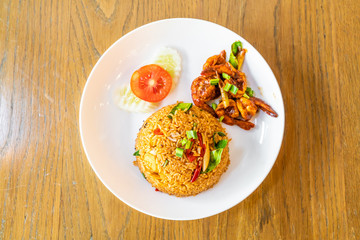 Tom Yum Fried Rice with Shrimps