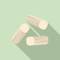 Wood sticks icon. Flat illustration of wood sticks vector icon for web design