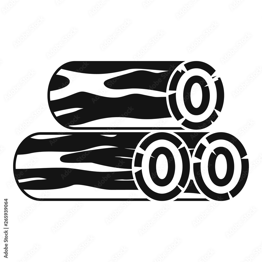 Poster wood stack icon. simple illustration of wood stack vector icon for web design isolated on white back