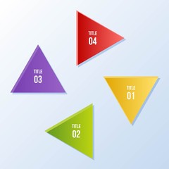 Circle chart, Circle infographic with triangle shape