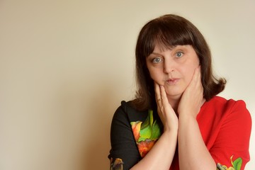 woman is indignant