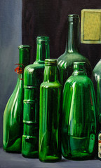 oil painting, still life, handmade