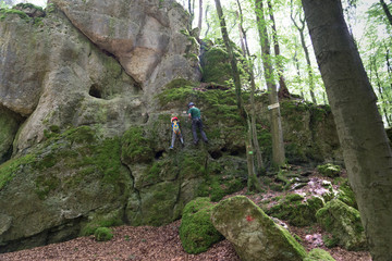 Climbing in the Amtsknechthöhle