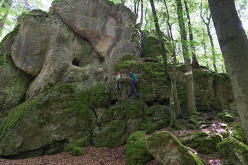 Climbing in the Amtsknechthöhle