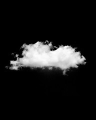 Clouds on black background . free use for edited