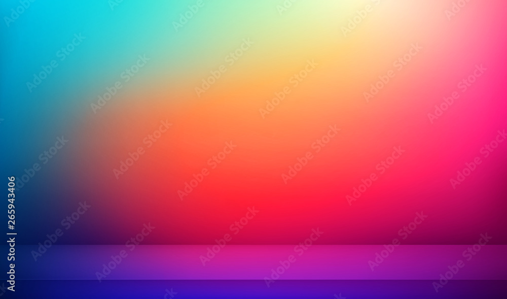 Poster white square frame with confetty on colorful background
