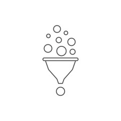 funnel vector icon concept design, isolated on white background