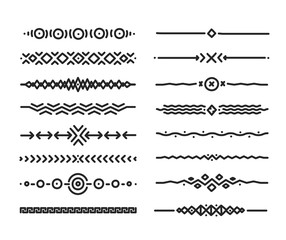 Hand drawn doodle style vector borders elements isolated on white background