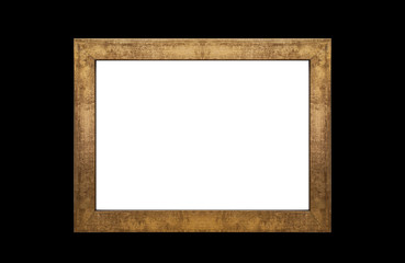 blank wood frame isolated on background with clipping path