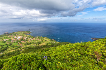 Fototapeta na wymiar Wide angle view of Ponta Delgada