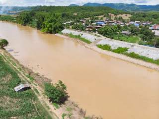 Yom river at Phrae province, North of Thailand