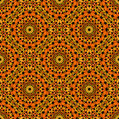 Seamless abstract oriental floral petal pattern background design