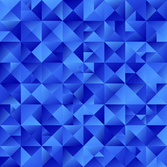 Obraz premium Abstract dynamic polygonal blue gradient triangle mosaic background