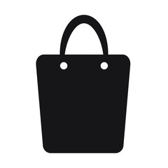 Shopping bag vector icon isolated