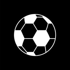 Obraz premium Vector image of isolated, linear soccer ball icon. Design a flat soccer ball icon