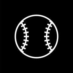 Fototapeta na wymiar Vector image of an isolated, linear ball baseball icon. Design a flatball ball baseball icon