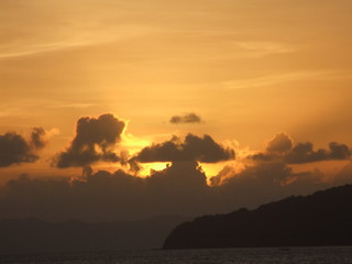 sunset in the sea,krabi