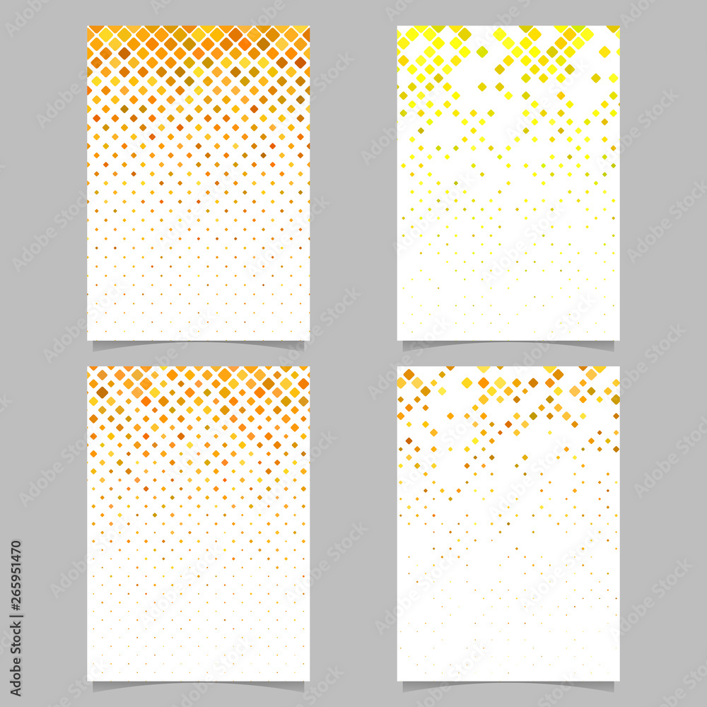 Aufkleber abstract rounded square pattern brochure template set