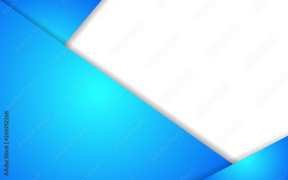 Aufkleber blue vector background geometric and overlap layer on white space for text design