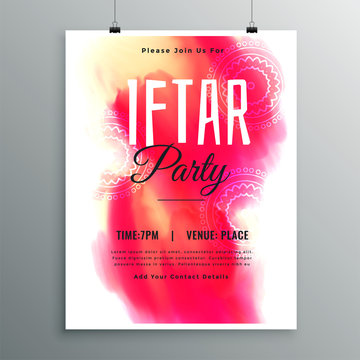 ramadan kareem iftar party invitation template