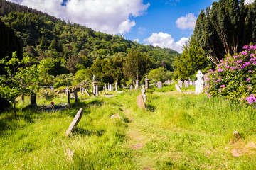 graveyard in spring