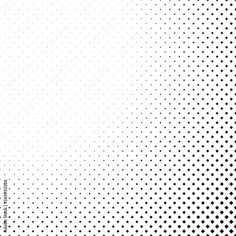 Poster monochrome abstract geometrical halftone square pattern background from squares