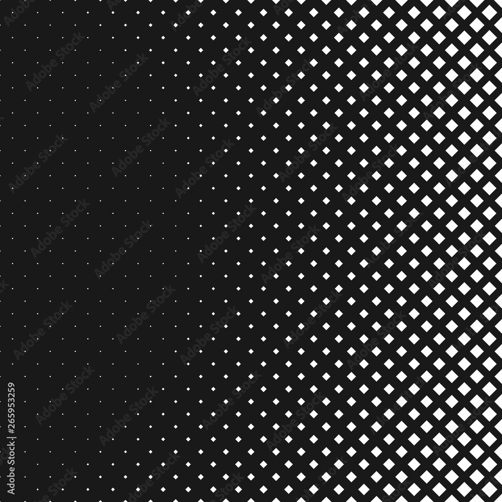 Poster monochrome halftone square pattern background design - vector graphic