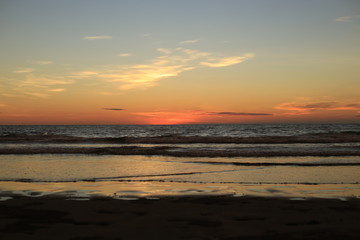 Beautiful sunset over the ocean.