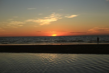 Beautiful sunset over the ocean.