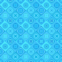 Blue diagonal curved shape pattern - vector mosaic tile background design