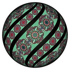 3D Bild - Kugel - Textur - transparenter Background