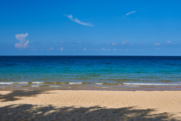 Untouched tropical beach in Tioman island, Malaysia.