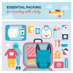 Essential packing for traveling with a baby